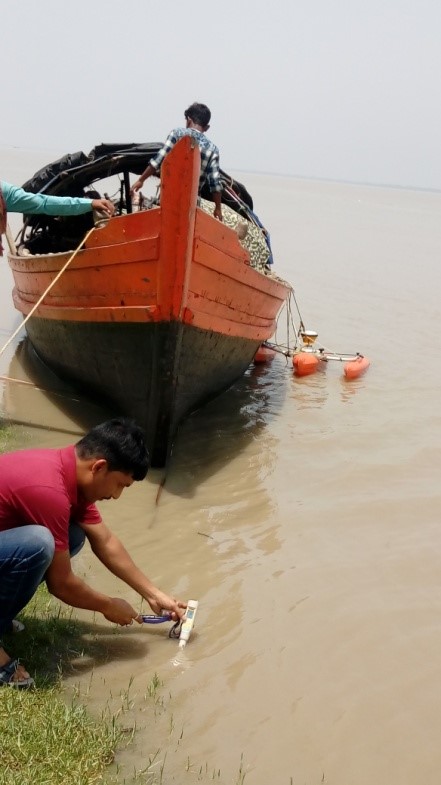Bathymetric and Hydrographic survey is being carried out in Rupnarayan River